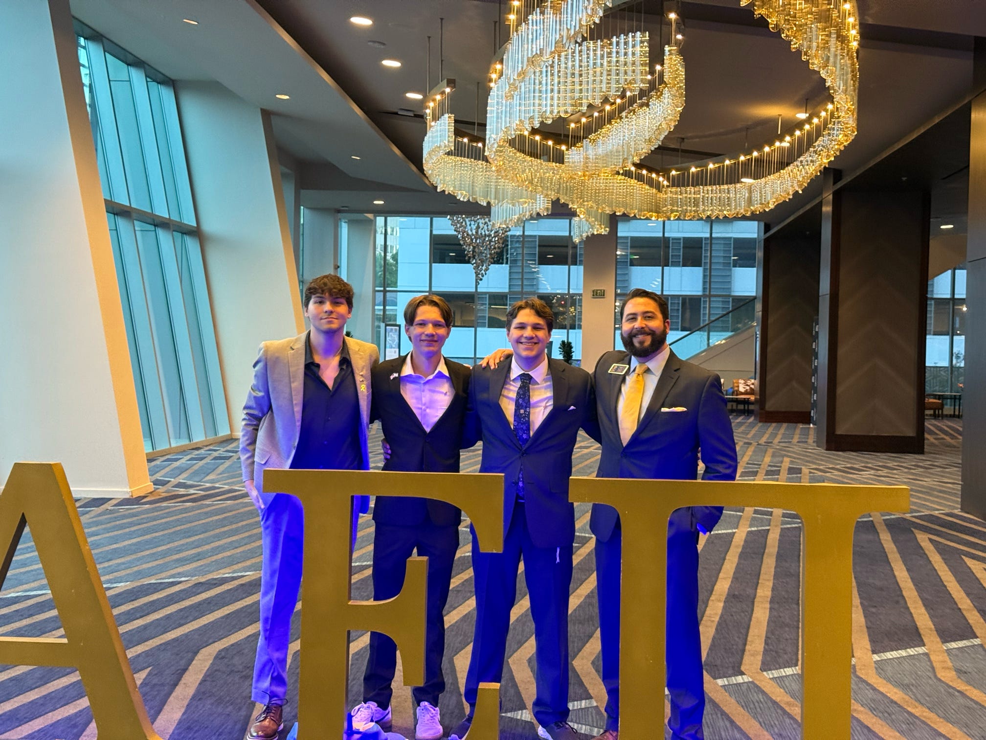 Phi Deuteron members representing Kent State at an AEPi convention