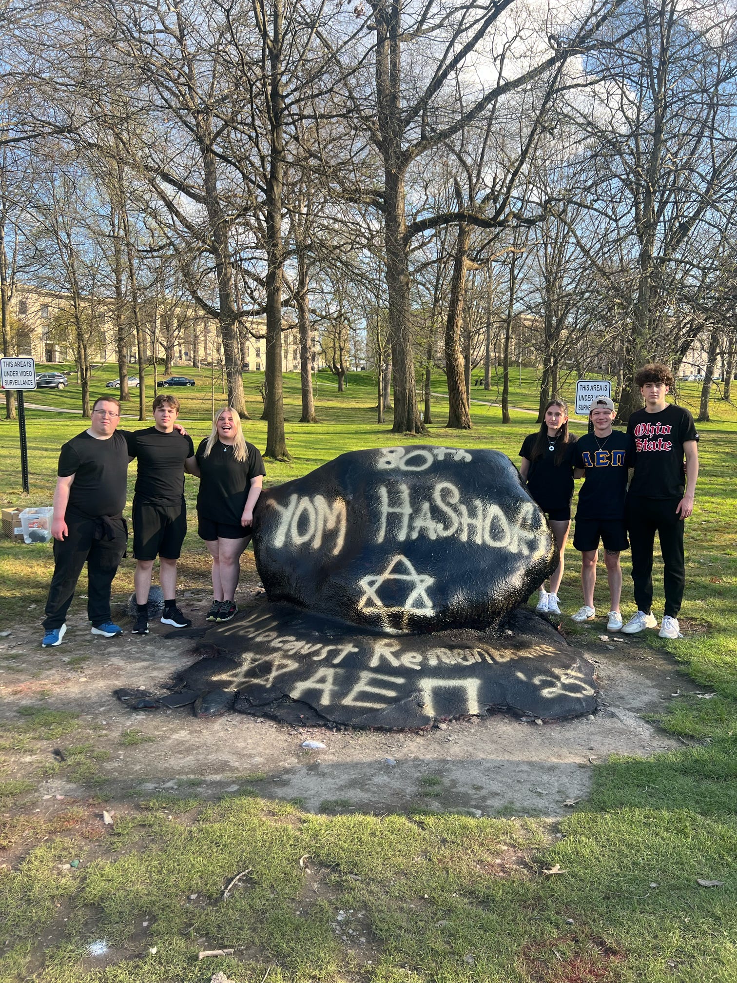 Chapter members taking part in a Jewish remembrance event